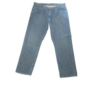 Wranglers Mens Jeans Size 36x29 Regular Straight Blue Denim 96SRWDT